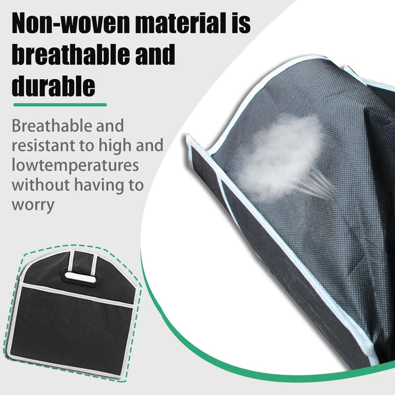 Foldable Car Trunk Organizer Waterproof Storage Bag 3 Compartments 4
