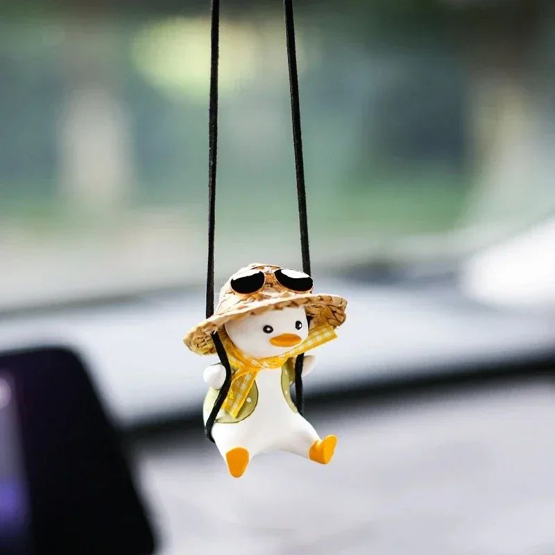 Cute Swing Duck Car Hanging Ornament Rearview Mirror Decor 11