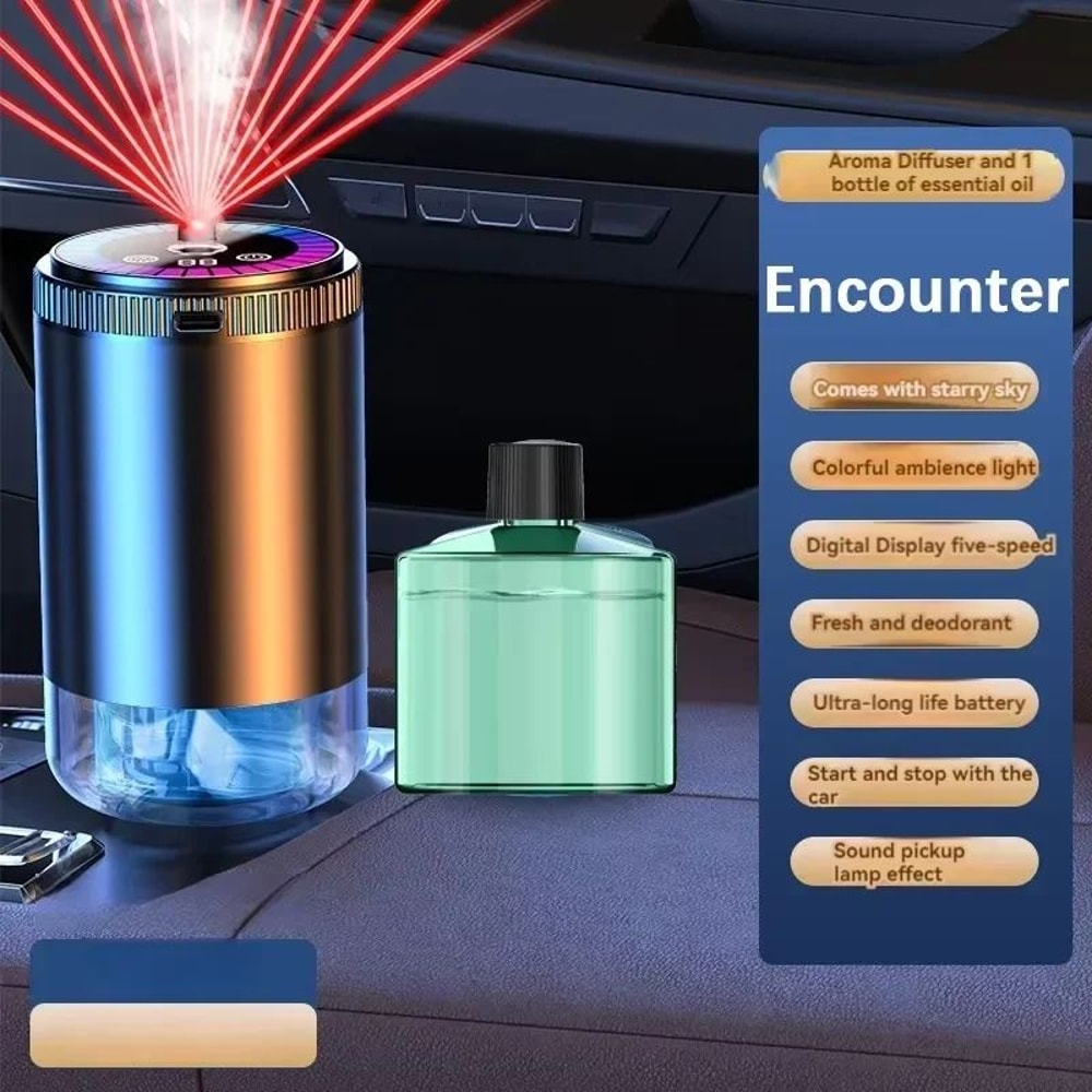 Rechargeable Smart Car Air Freshener Adjustable Aroma Diffuser 15