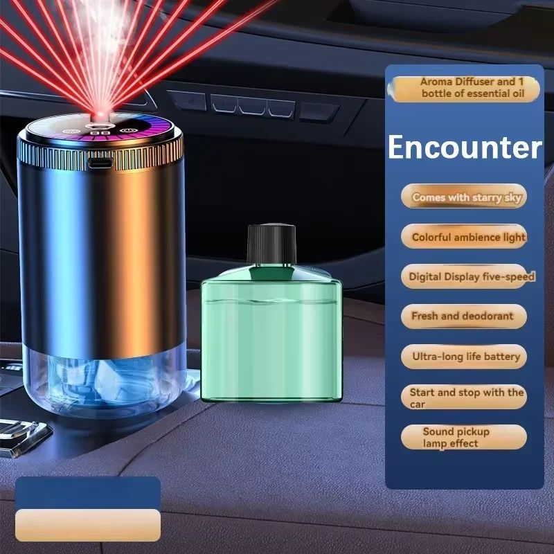 Rechargeable Smart Car Air Freshener Adjustable Aroma Diffuser 15
