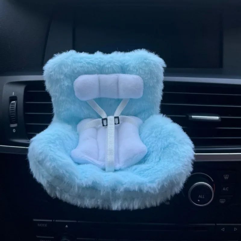 Cute Labubu Doll Car Seat Mini Safety Chair Decoration 4