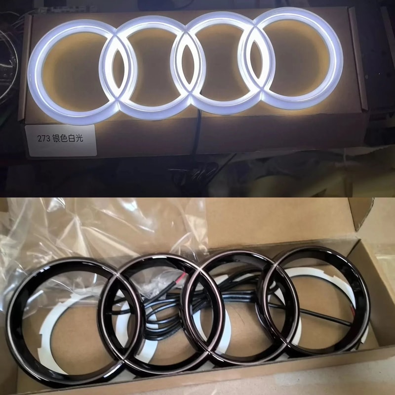 LED Front Grill Emblem Light For Audi A3 A4 A5 A6 Q5 Q7 1