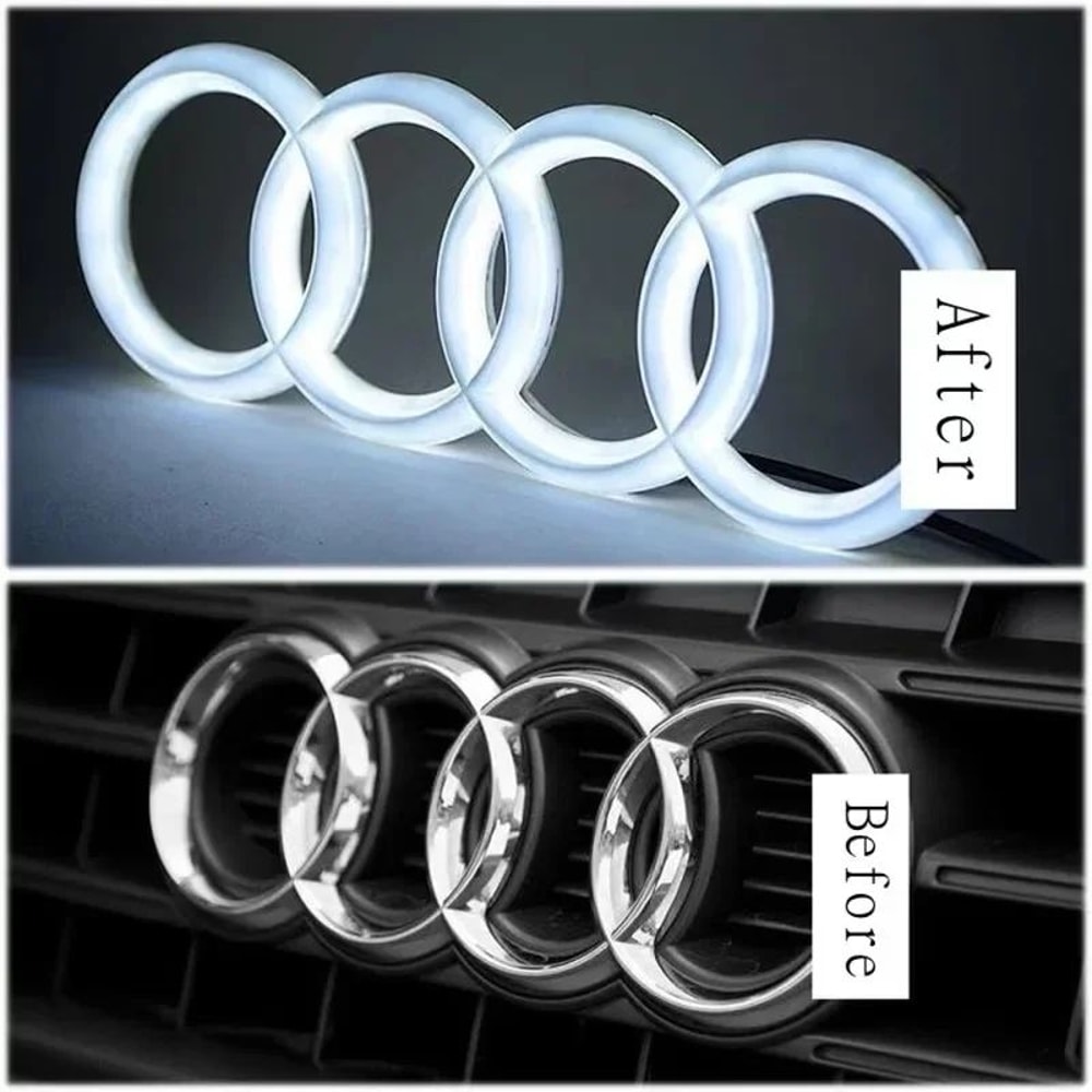 LED Front Grill Emblem Light For Audi A3 A4 A5 A6 Q5 Q7 4