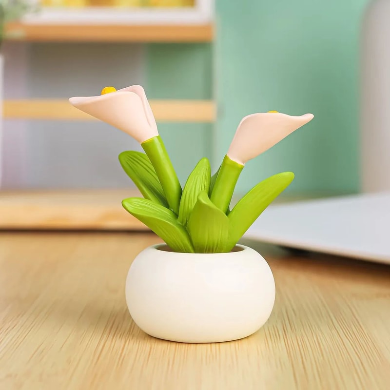 Cute Mini Flower Pot Car Ornament Cartoon Dashboard Decor 3