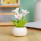 Cute Mini Flower Pot Car Ornament Cartoon Dashboard Decor 4