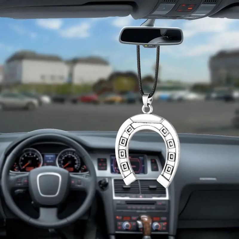 Lucky Horseshoe Car Pendant Hanging Ornament 4