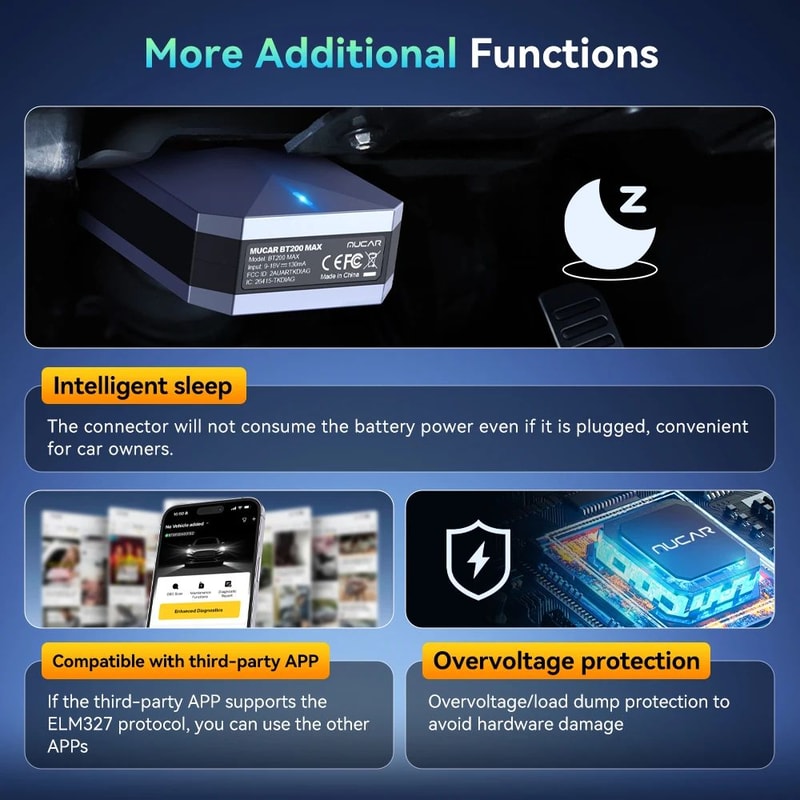 MUCAR BT200 Max OBD2 Scanner 9