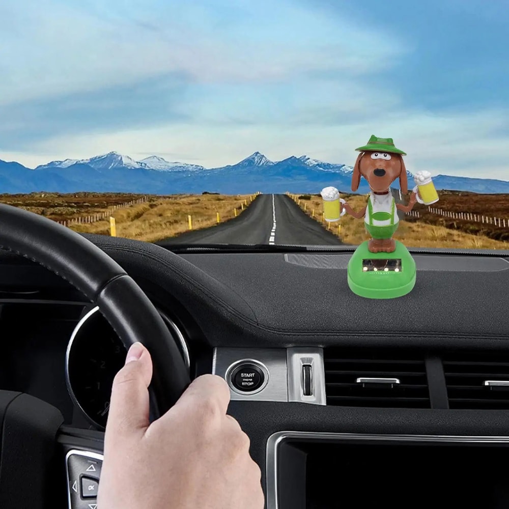 Solar Dancing Dog Dashboard Ornament 10