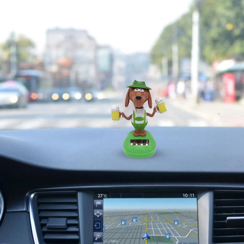 Solar Dancing Dog Dashboard Ornament 12