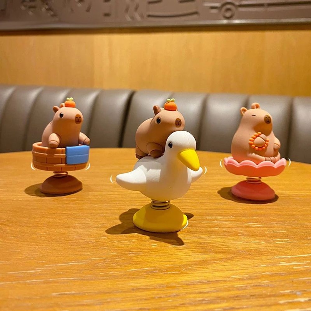 Capybara Bobble Head Car Dashboard Ornament 3