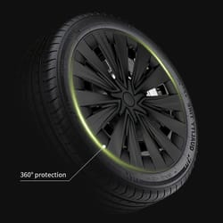 tesla model y 19 inch turbine hubcap set