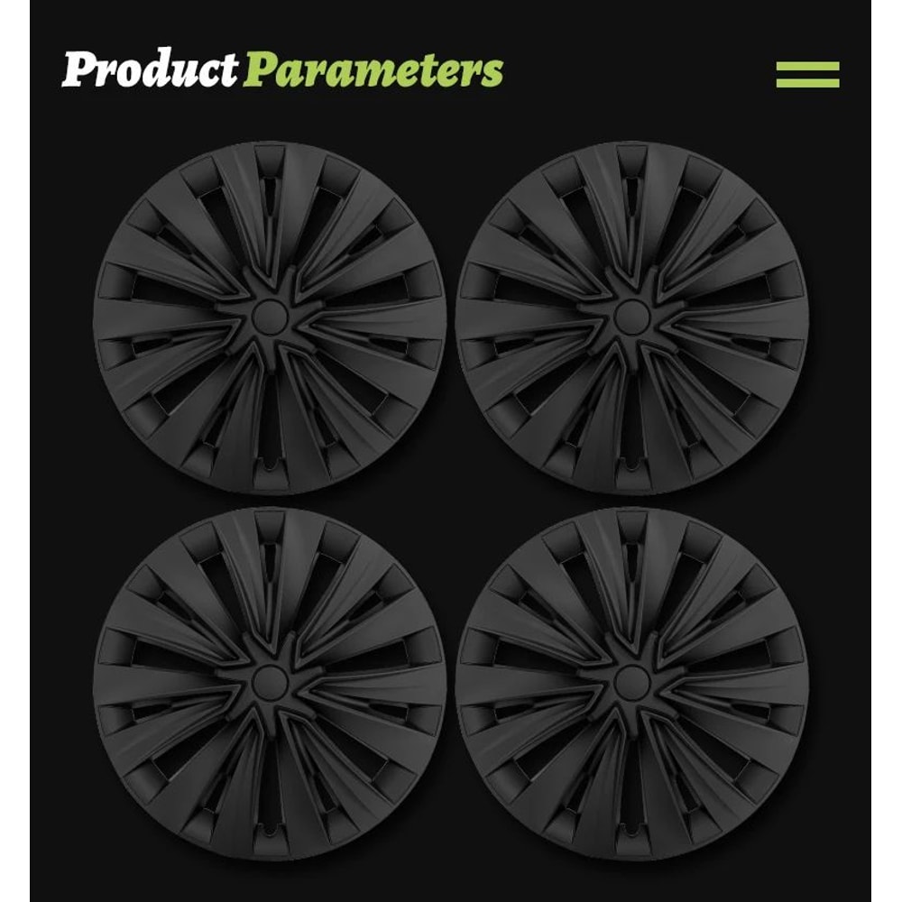 Tesla Model Y 19 Inch Turbine Hubcap Set 12
