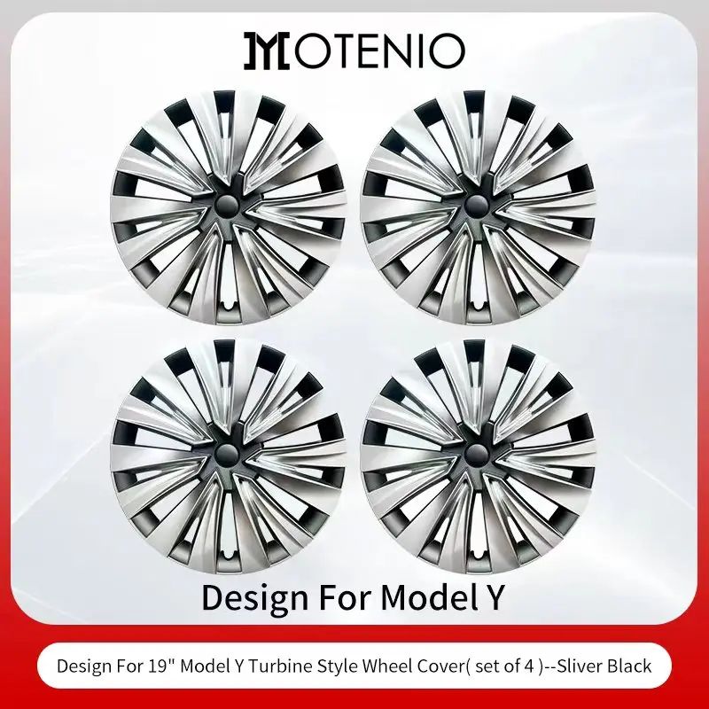Tesla Model Y 19 Inch Turbine Hubcap Set 13