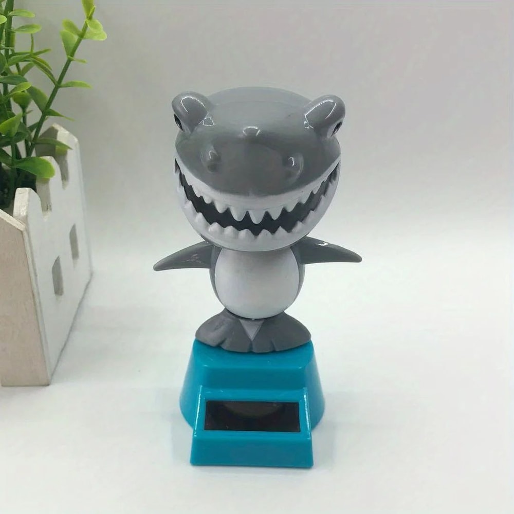 Solar Shark Bobble Head Car Ornament 7