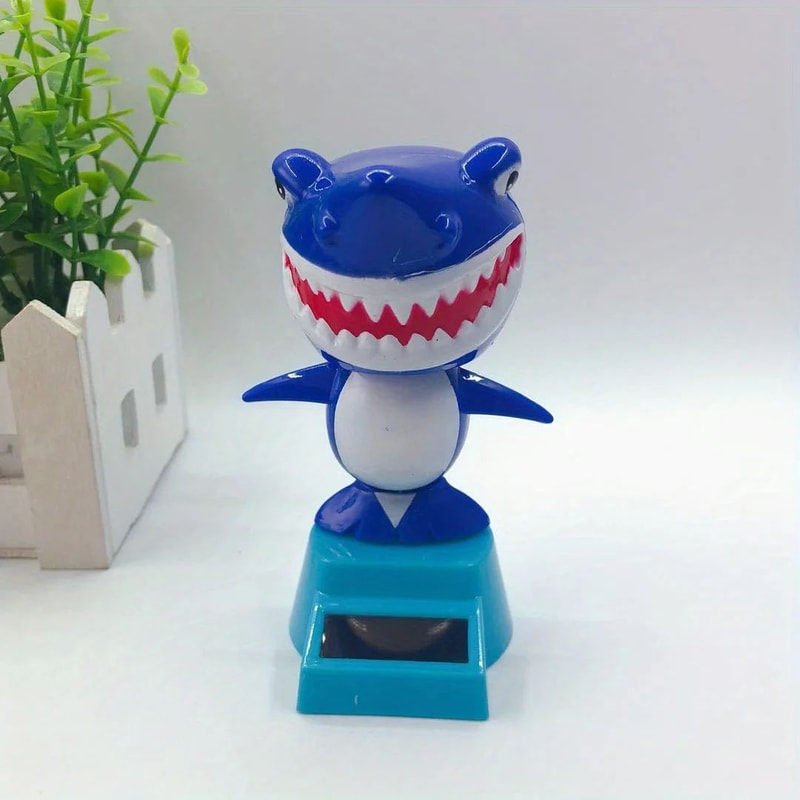 Solar Shark Bobble Head Car Ornament 6