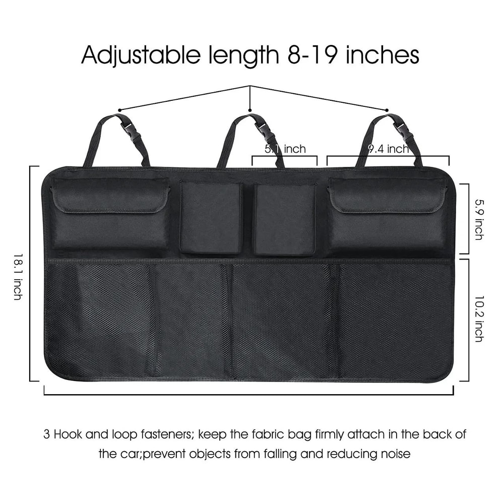 Adjustable Car Trunk Backseat Organizer 3