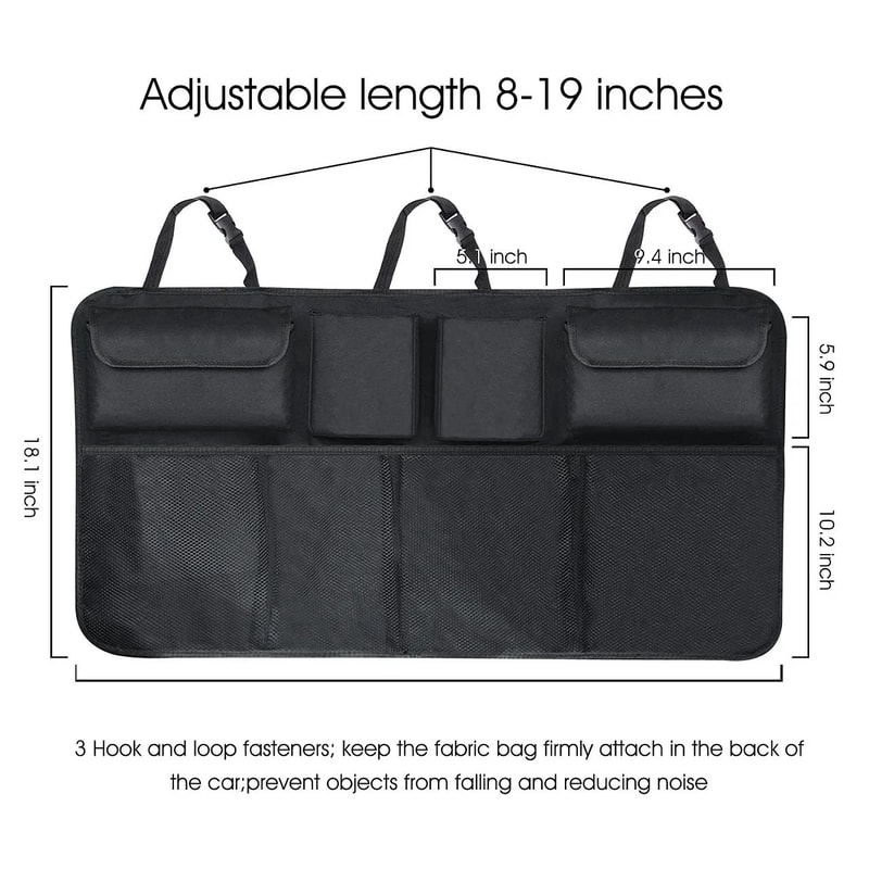 Adjustable Car Trunk Backseat Organizer 3