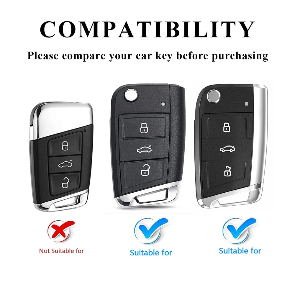 Fashion Key Case Cover For Volkswagen With Keychain 3