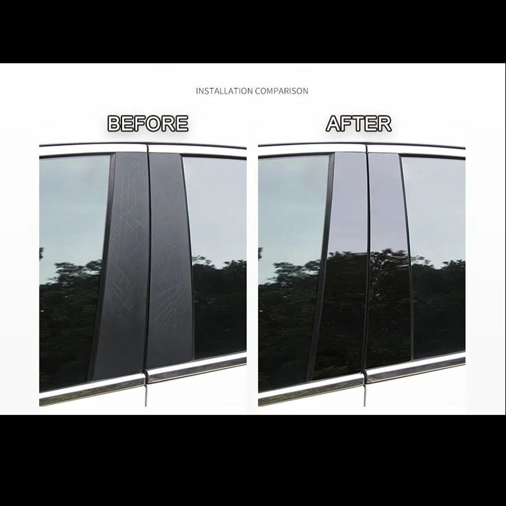Glossy Pillar Post Trim Stickers For Peugeot And Citroen 3