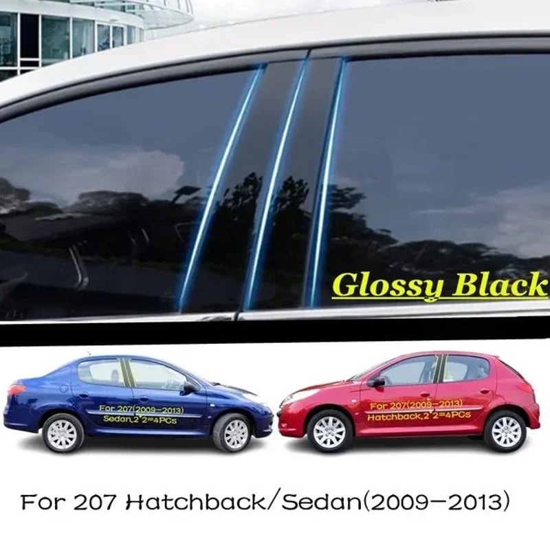 Glossy Pillar Post Trim Stickers For Peugeot And Citroen 16