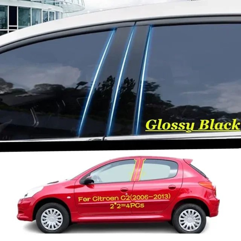 Glossy Pillar Post Trim Stickers For Peugeot And Citroen 17