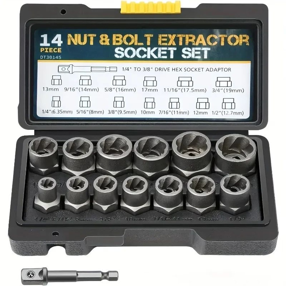 14pcs Impact Socket Bolt Extractor Set 0