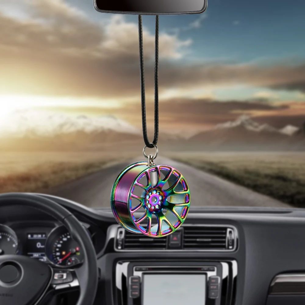 Metal Wheel Hub Car Hanging Ornament 0