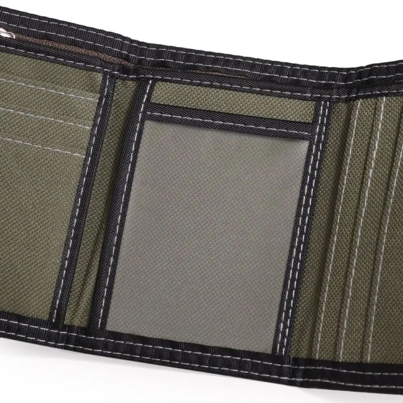 Men Canvas Trifold Wallet Card Holder 6