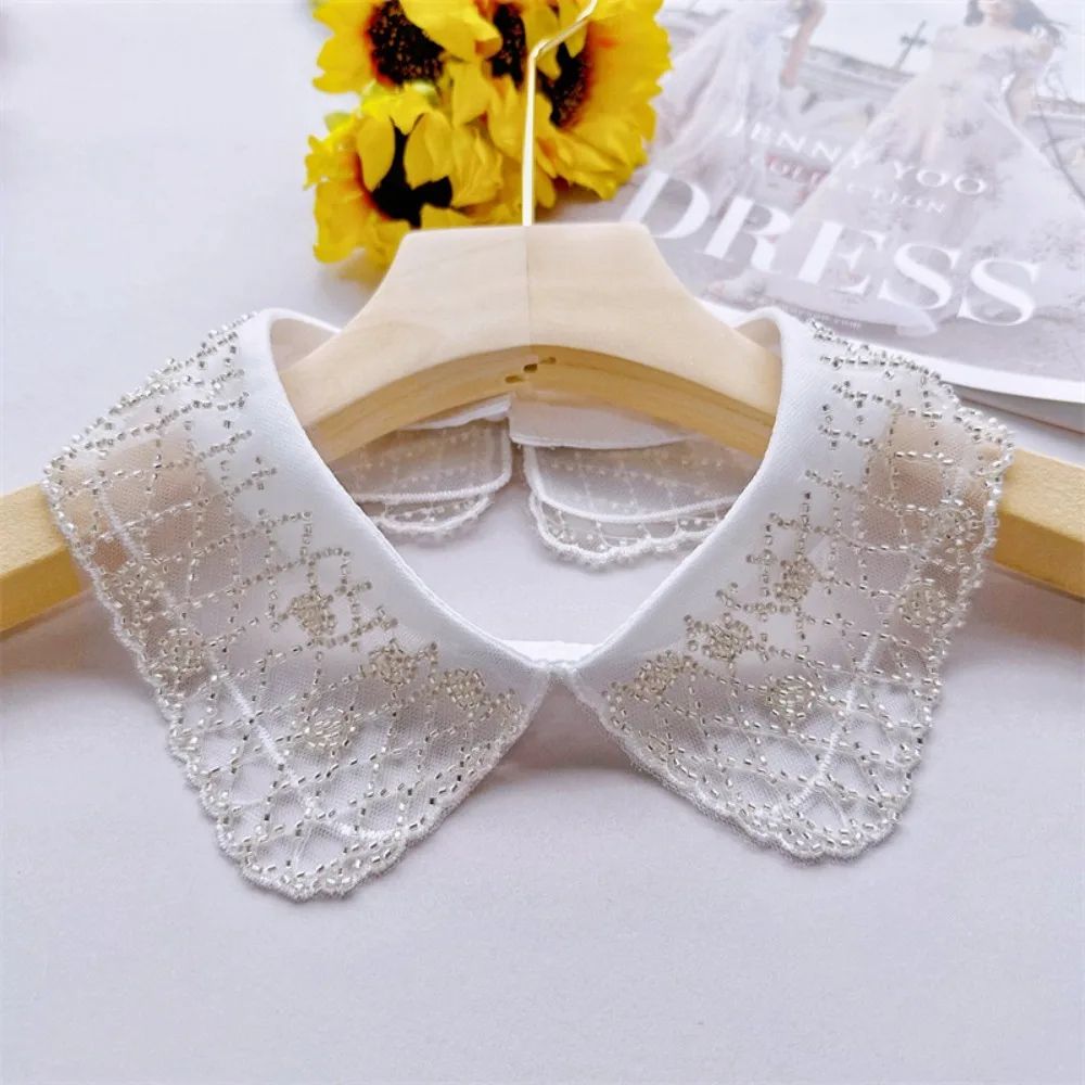 Women Lace Detachable Embroidered Collar 0