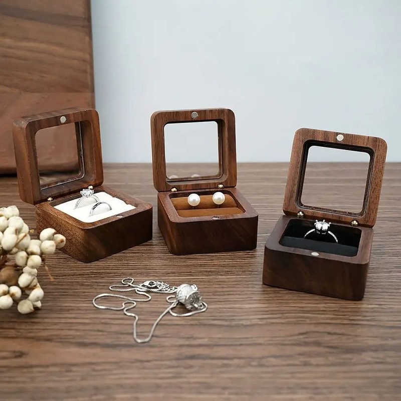 Wooden Wedding Ring Storage Box 3
