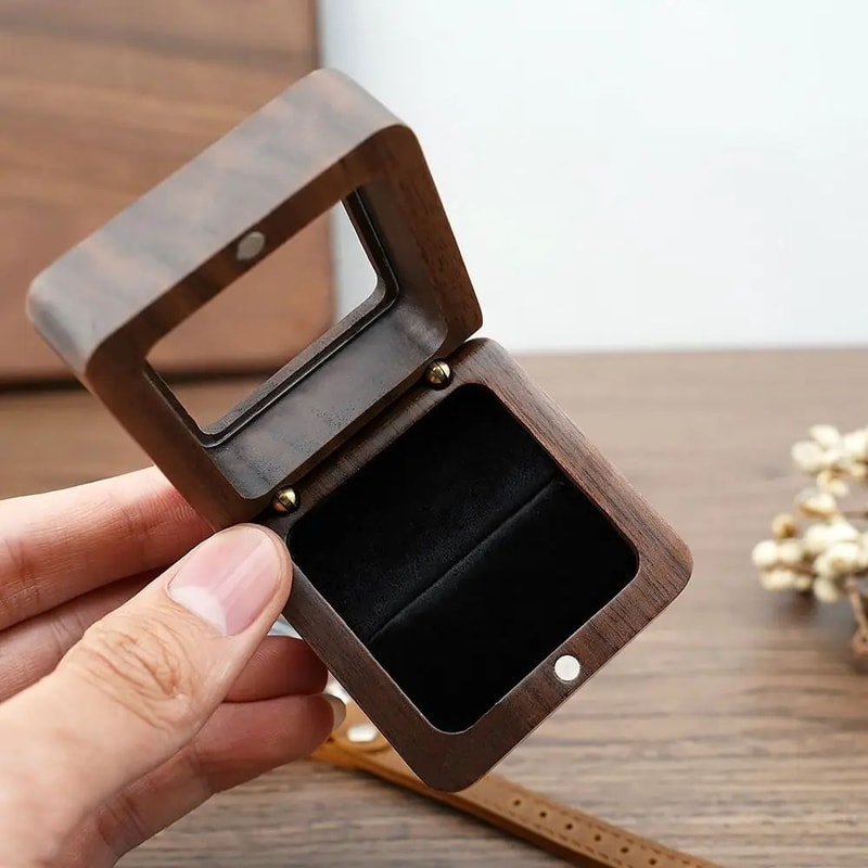 Wooden Wedding Ring Storage Box 6