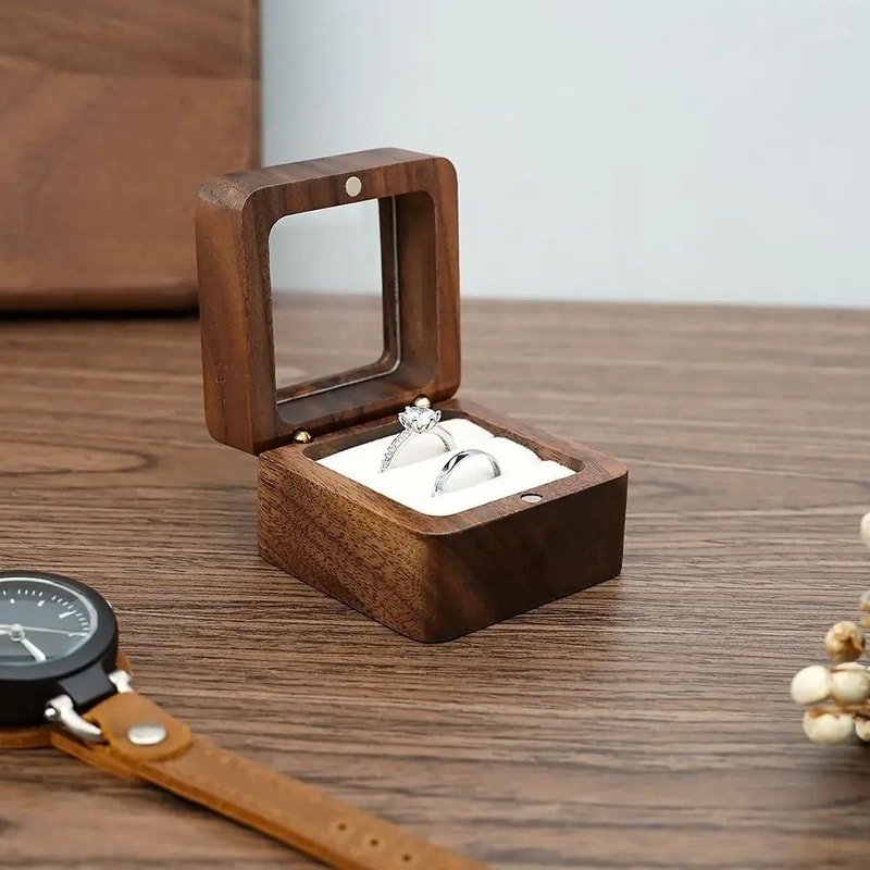 Wooden Wedding Ring Storage Box 7