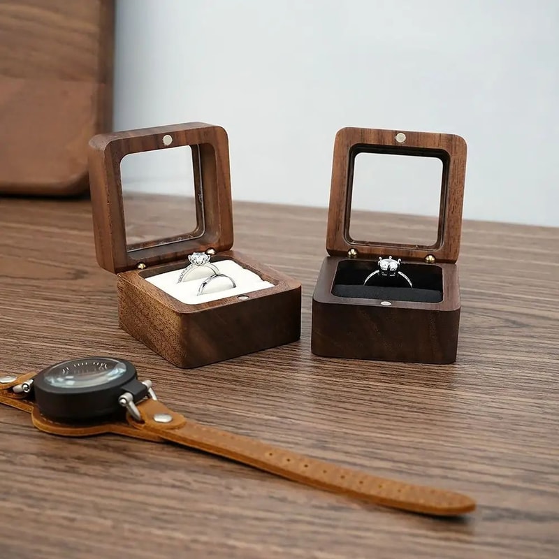 Wooden Wedding Ring Storage Box 9