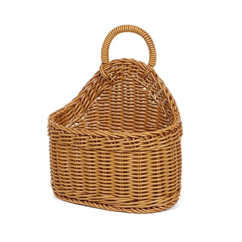 Handwoven Rattan Hanging Storage Basket 7