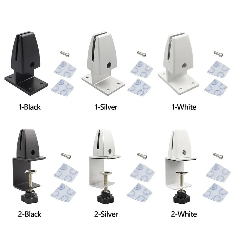 Aluminum Desk Partition Clamp Clip 4