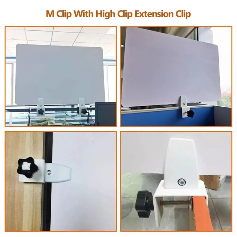 Aluminum Desk Partition Clamp Clip 6