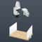 Aluminum Desk Partition Clamp Clip 7