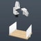 Aluminum Desk Partition Clamp Clip 7