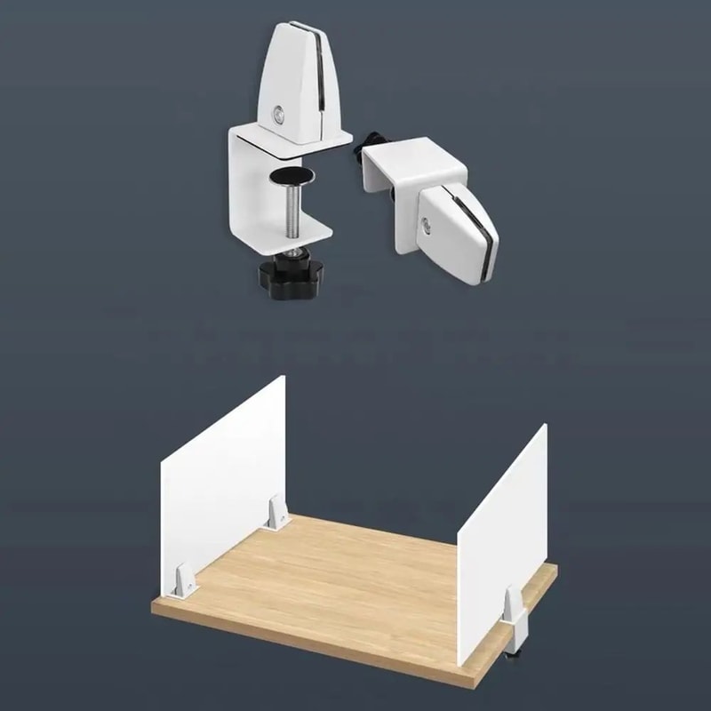 Aluminum Desk Partition Clamp Clip 7