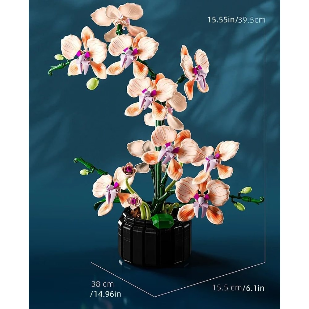 Orchid Flower Bouquet Building Block Set 6
