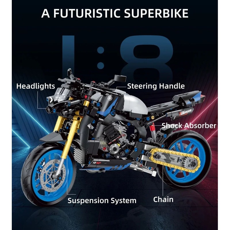 Technical Motorcycle Building Block Set 13