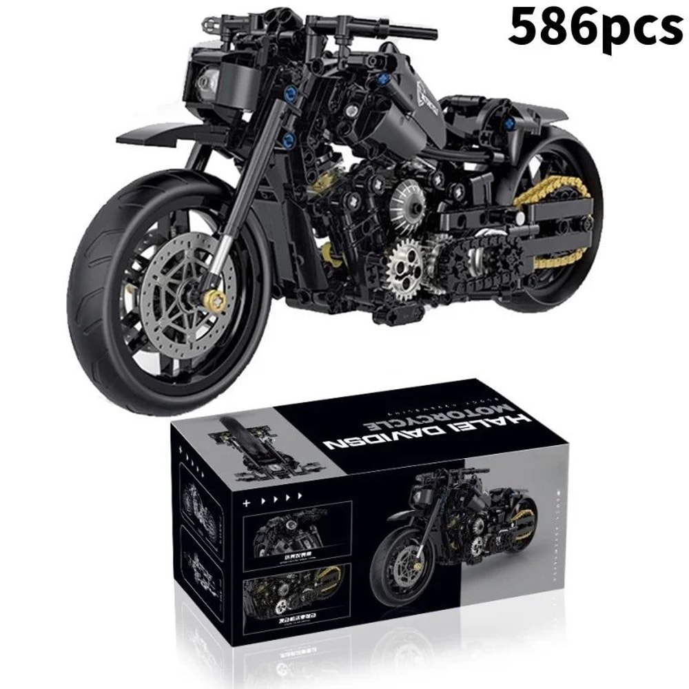Duke Harley Motorcycle Building Block Set 0