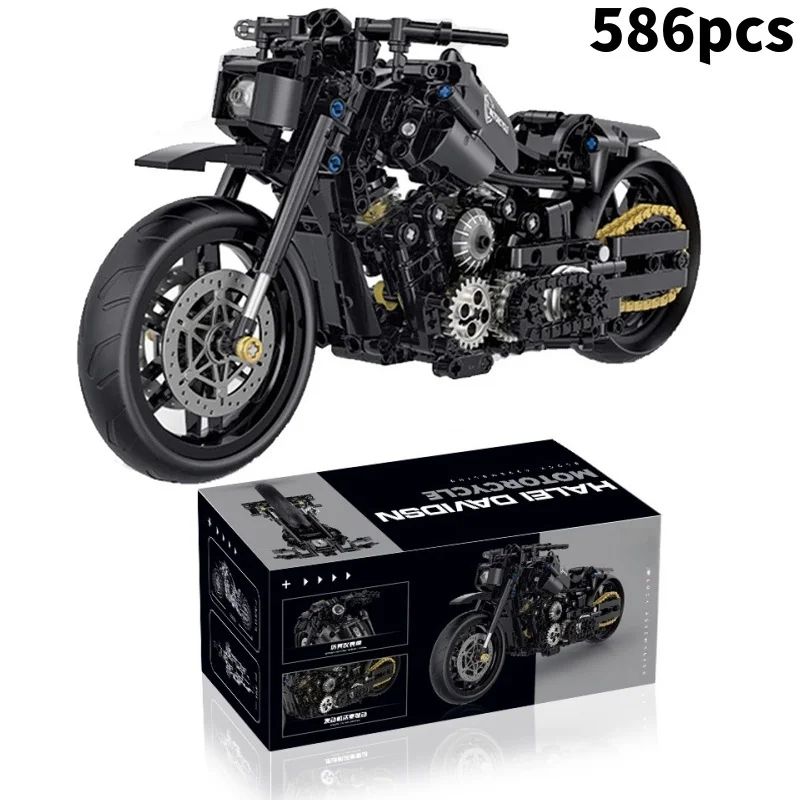 Duke Harley Motorcycle Building Block Set 0