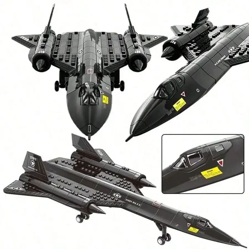 SR71 Blackbird Spy Plane Building Block Set 1