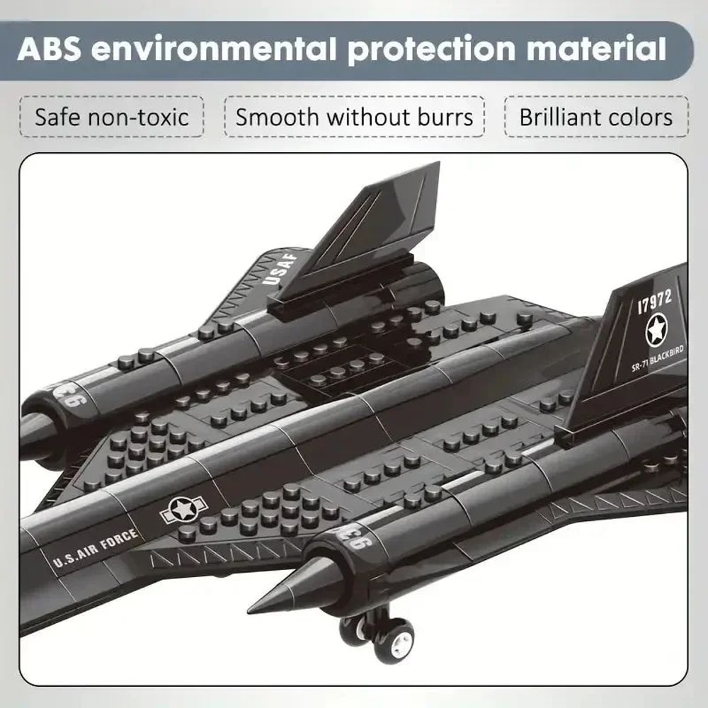 SR71 Blackbird Spy Plane Building Block Set 4