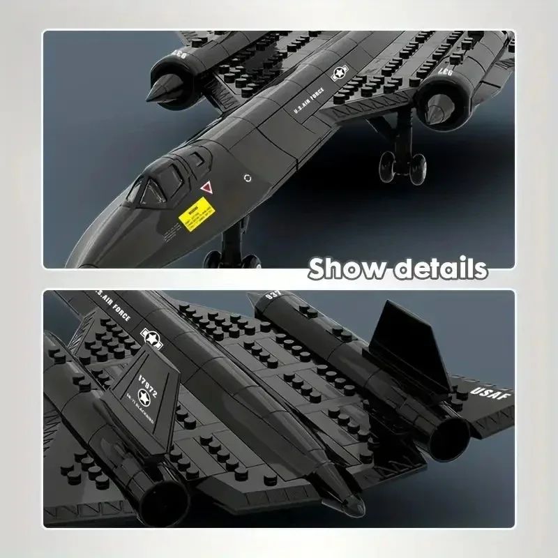 SR71 Blackbird Spy Plane Building Block Set 5