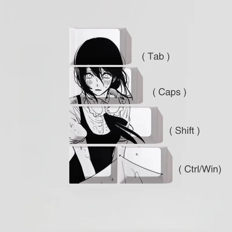 Reze Anime Theme PBT Keycaps For Mechanical Keyboard 8