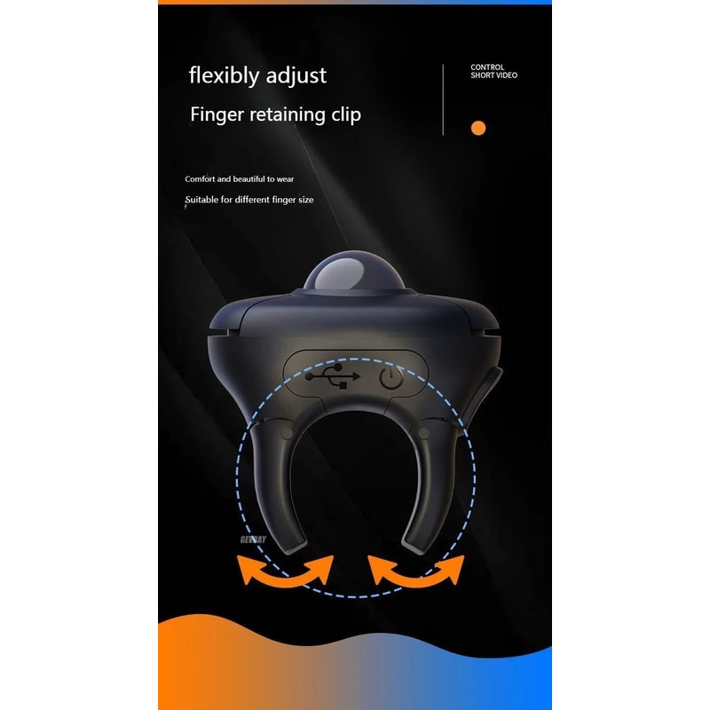 Trackball Finger Ring Mouse Wireless Controller 6