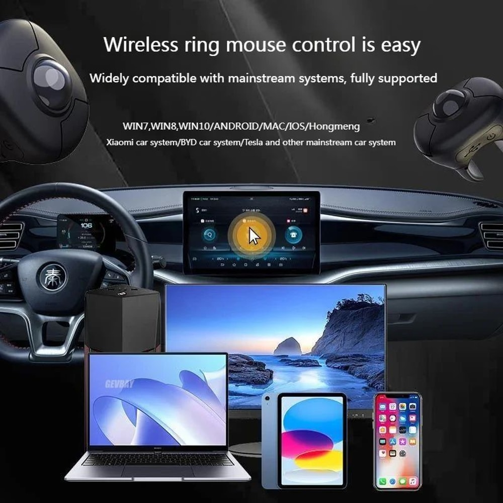 Trackball Finger Ring Mouse Wireless Controller 7