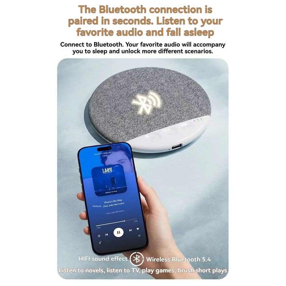 Bluetooth Pillow Speaker Sleep Sound Machine 9